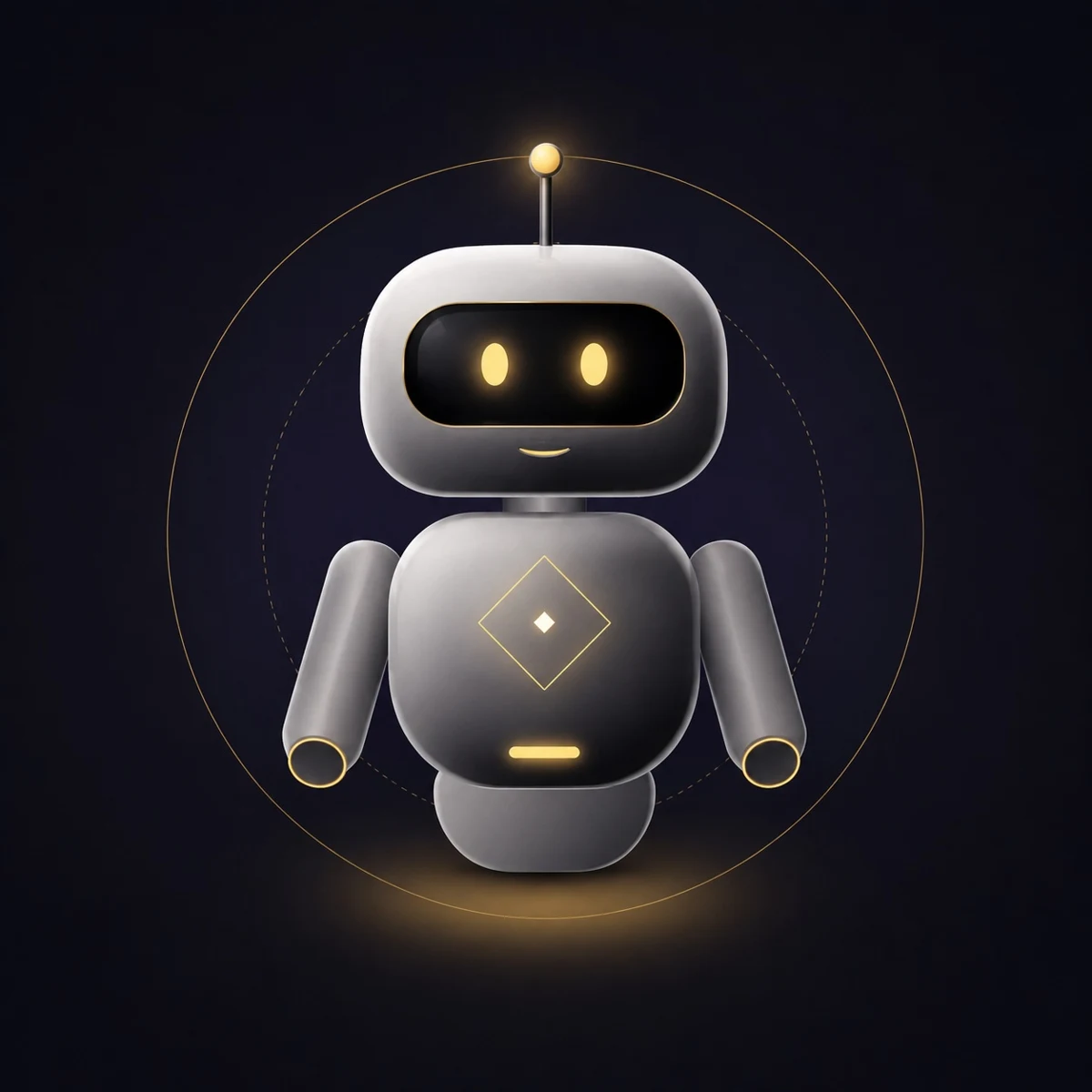 Elevate Bot portrait with warm golden lights